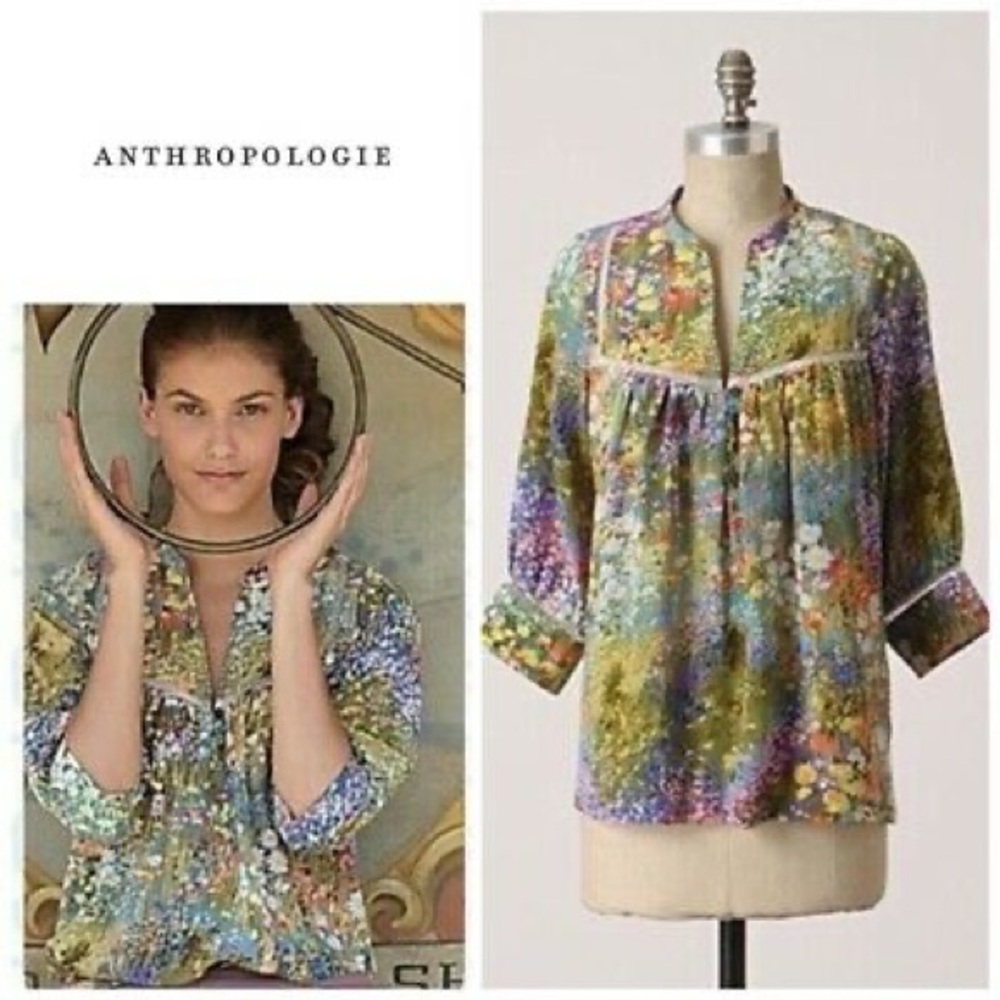 Dolan Floral Blouse Anthropologie